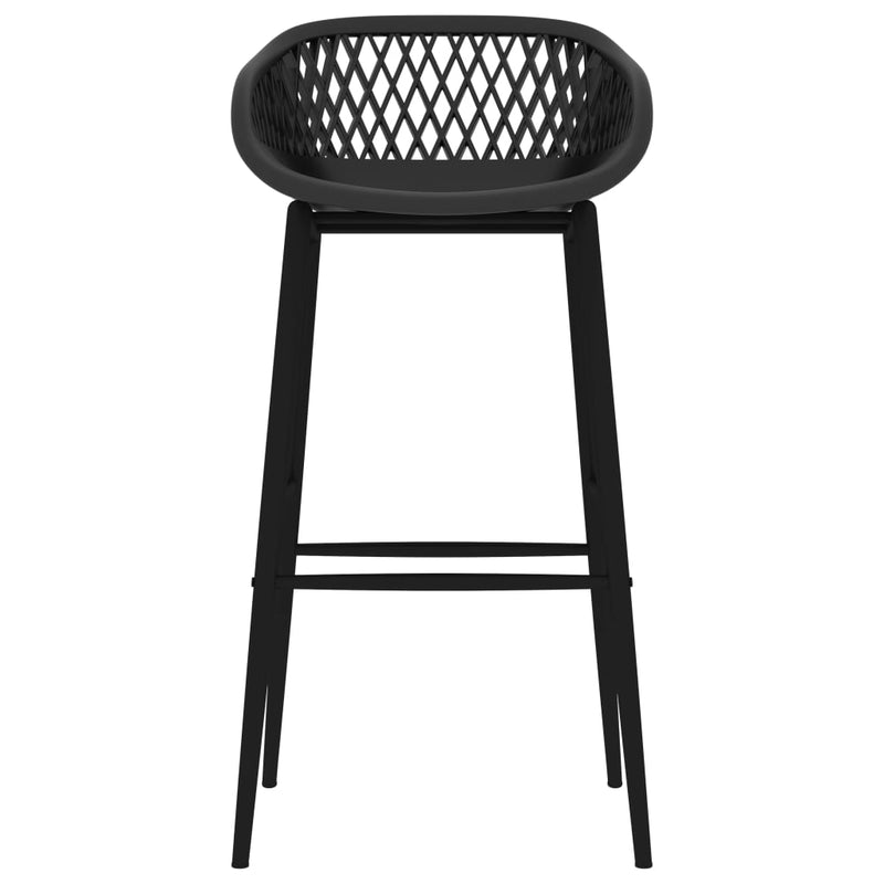 vidaXL Bar Chairs 4 pcs Black