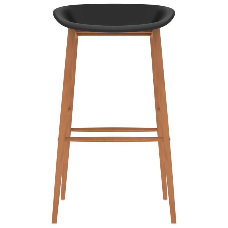 vidaXL Bar Chairs 4 pcs Black