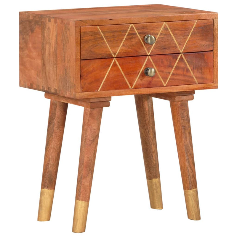 vidaXL Bedside Cabinet 43x30x58 cm Solid Mango Wood