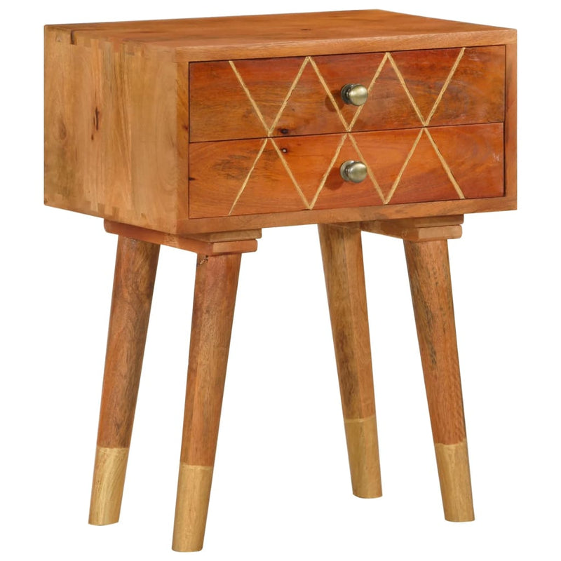 vidaXL Bedside Cabinet 43x30x58 cm Solid Mango Wood