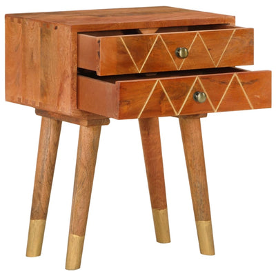 vidaXL Bedside Cabinet 43x30x58 cm Solid Mango Wood