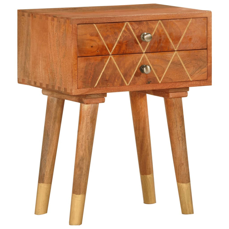 vidaXL Bedside Cabinet 43x30x58 cm Solid Mango Wood