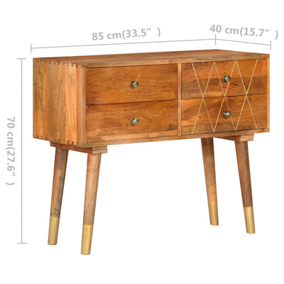 vidaXL Sideboard 85x40x70 cm Solid Mango Wood