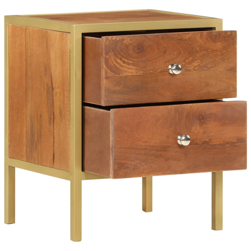 vidaXL Bedside Cabinet 43x30x58 cm Solid Mango Wood