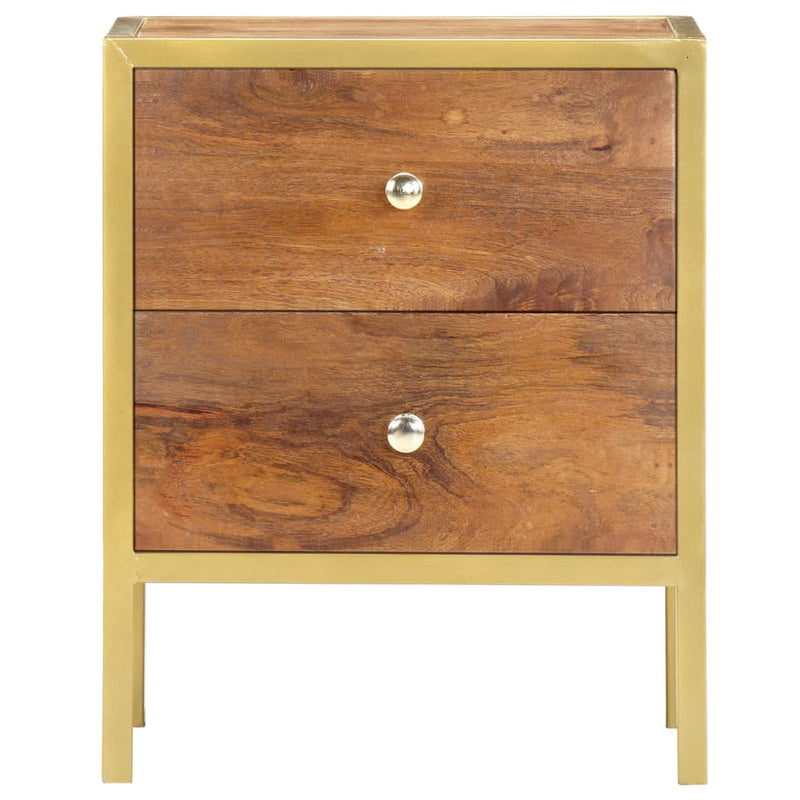 vidaXL Bedside Cabinet 43x30x58 cm Solid Mango Wood