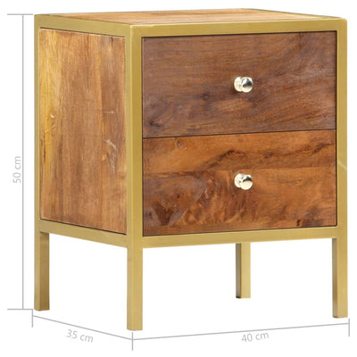 vidaXL Bedside Cabinet 43x30x58 cm Solid Mango Wood