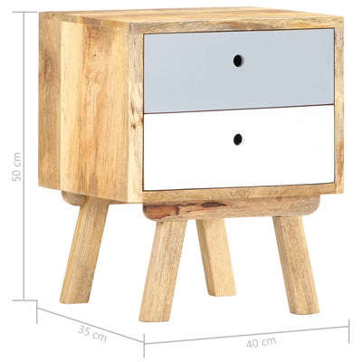 vidaXL Bedside Cabinet 43x30x58 cm Solid Mango Wood