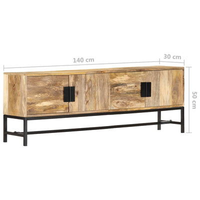 vidaXL TV Cabinet 140x30x50 cm Solid Mango Wood