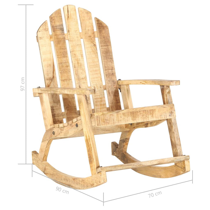 vidaXL Garden Rocking Chair Solid Mango Wood