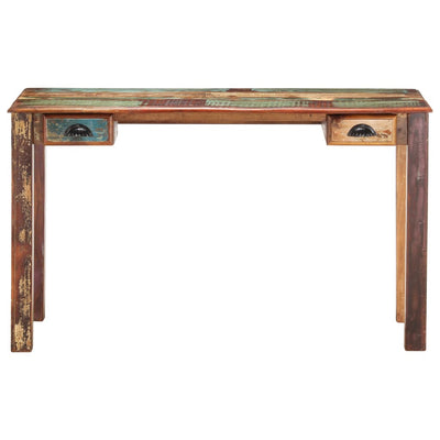 vidaXL Desk 130x55x76 cm Solid Reclaimed Wood