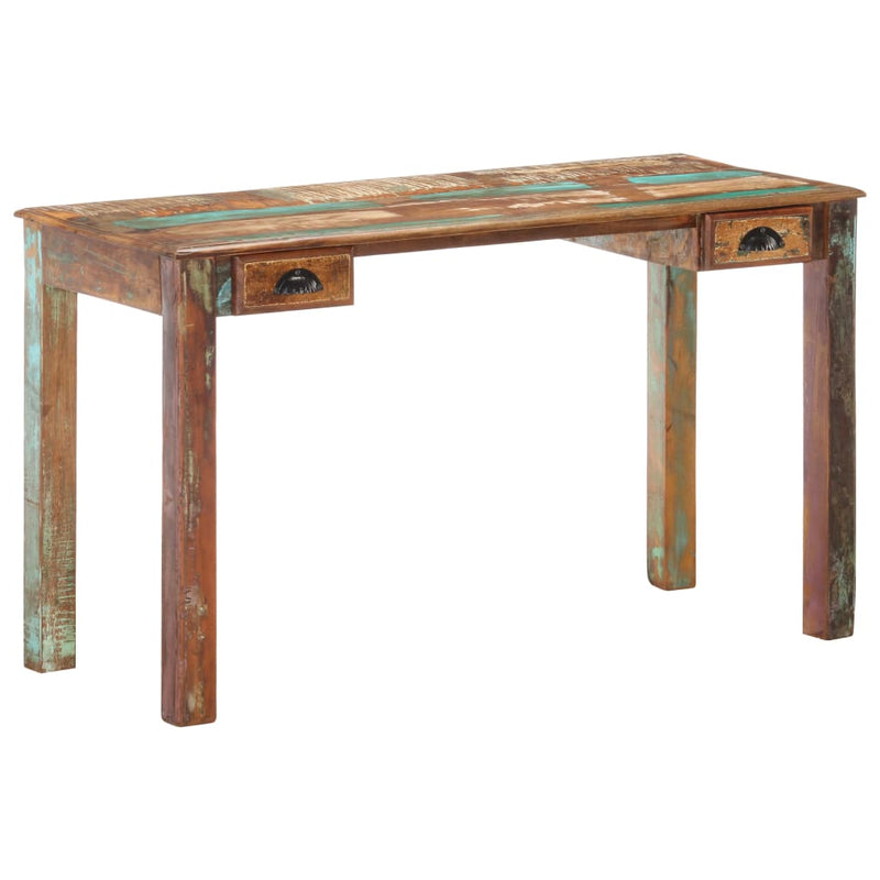vidaXL Desk 130x55x76 cm Solid Reclaimed Wood
