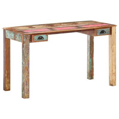 vidaXL Desk 130x55x76 cm Solid Reclaimed Wood