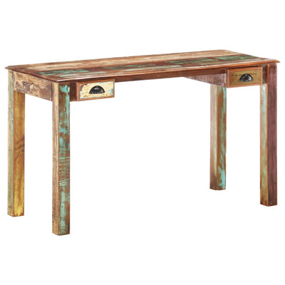 vidaXL Desk 130x55x76 cm Solid Reclaimed Wood