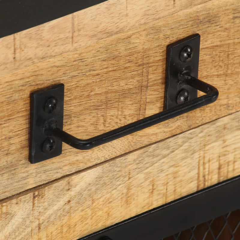 vidaXL Bedside Cabinet 43x30x51 cm Solid Rough Mango Wood