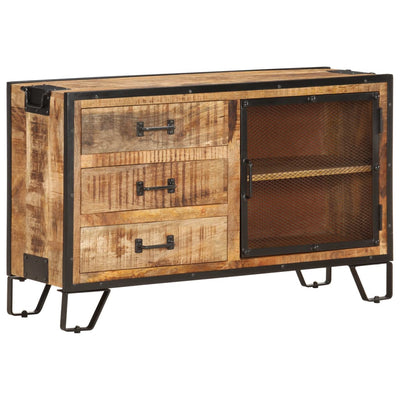 vidaXL Sideboard 80x31x71 cm Solid Rough Mango Wood