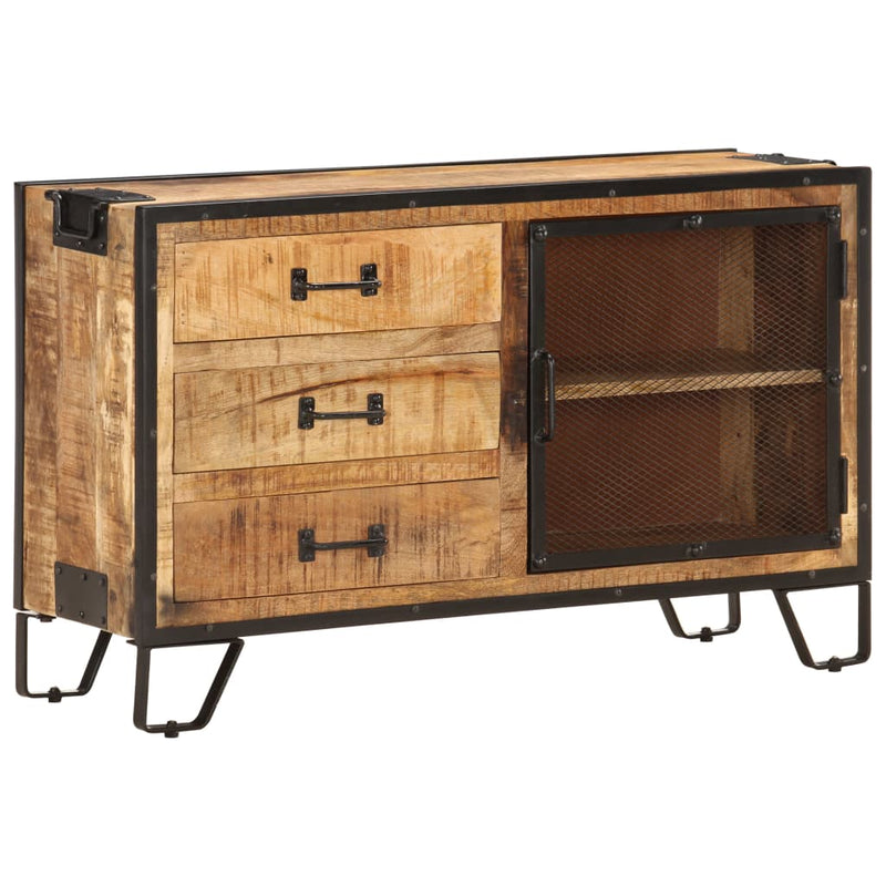 vidaXL Sideboard 80x31x71 cm Solid Rough Mango Wood