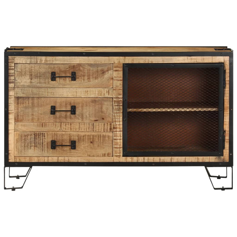 vidaXL Sideboard 80x31x71 cm Solid Rough Mango Wood