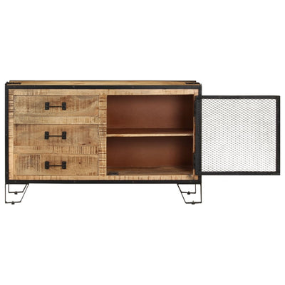 vidaXL Sideboard 80x31x71 cm Solid Rough Mango Wood