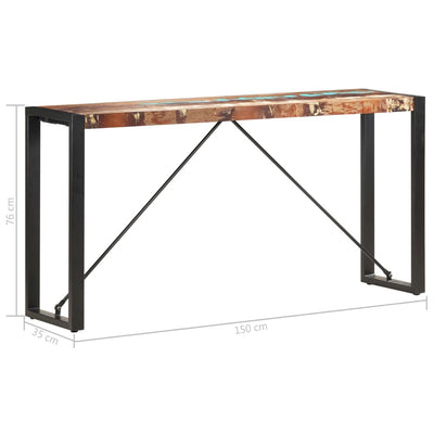 vidaXL Console Table 150x35x76 cm Solid Reclaimed Wood