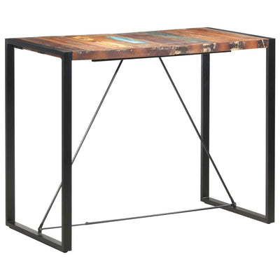 vidaXL Bar Table 110x60x110 cm Solid Reclaimed Wood