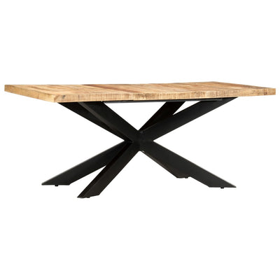 vidaXL Dining Table 180x90x76 cm Solid Rough Mango Wood