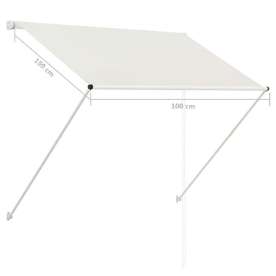 vidaXL Retractable Awning 100x150 cm Anthracite
