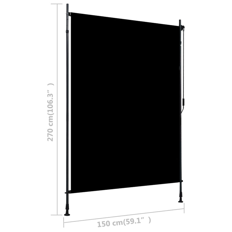 vidaXL Outdoor Roller Blind 120x270 cm Anthracite