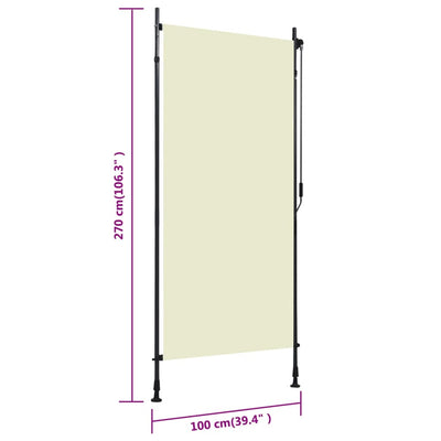 vidaXL Outdoor Roller Blind 100x270 cm Anthracite