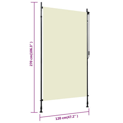 vidaXL Outdoor Roller Blind 100x270 cm Anthracite