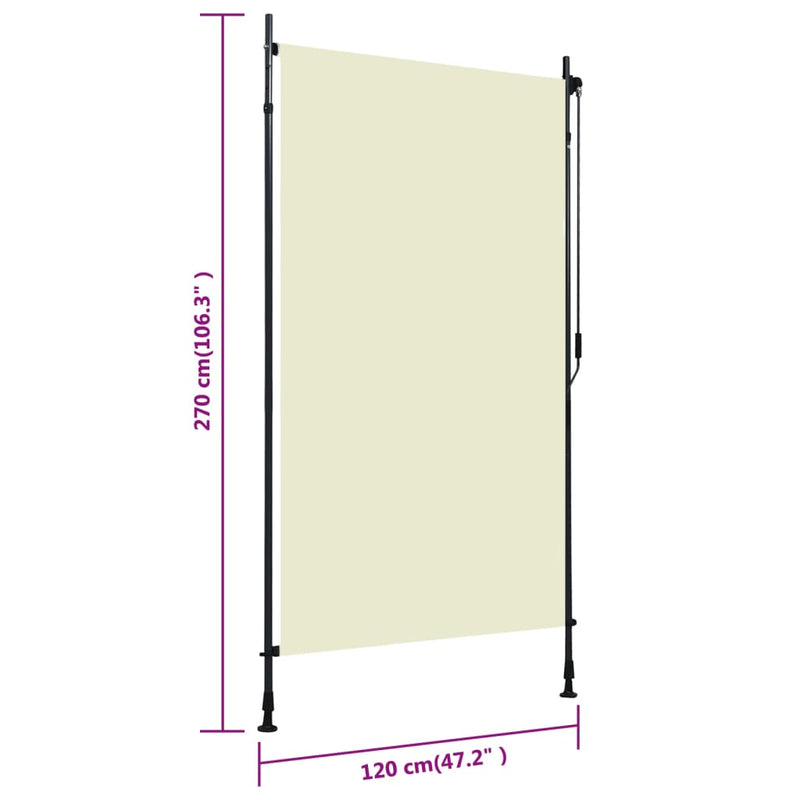 vidaXL Outdoor Roller Blind 100x270 cm Anthracite