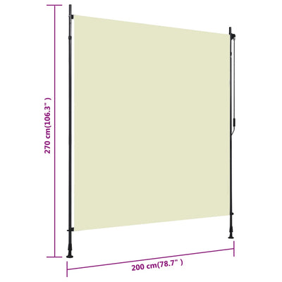vidaXL Outdoor Roller Blind 100x270 cm Anthracite