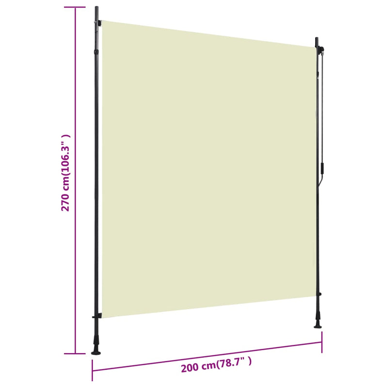vidaXL Outdoor Roller Blind 100x270 cm Anthracite