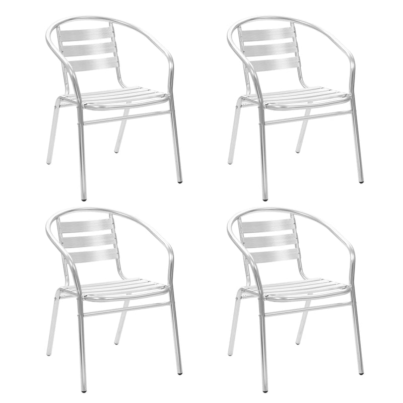 vidaXL Stackable Outdoor Chairs 4 pcs Aluminium