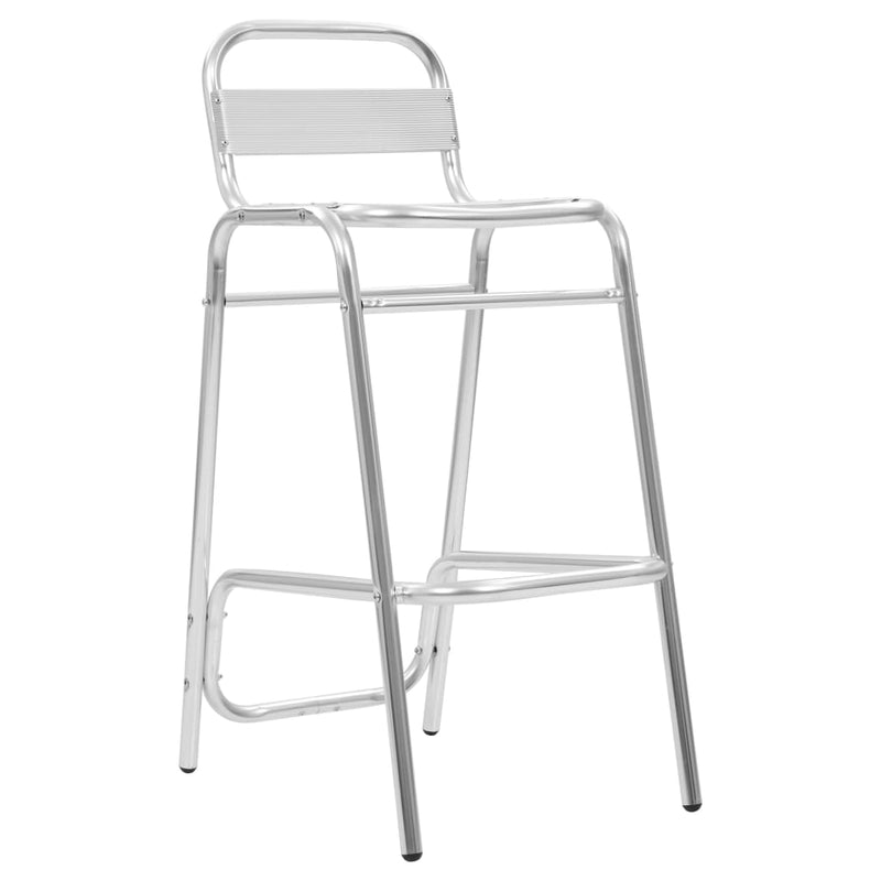 vidaXL Stackable Bar Chairs 2 pcs Aluminium