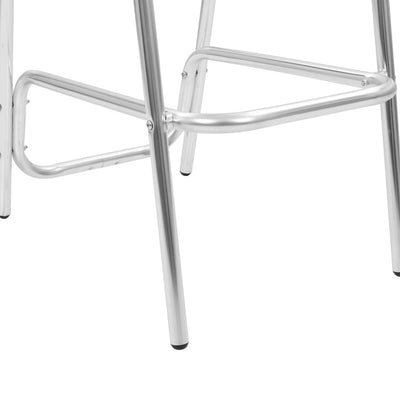 vidaXL Stackable Bar Chairs 2 pcs Aluminium
