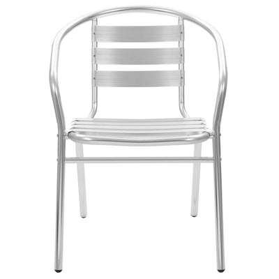 vidaXL 5 Piece Outdoor Dining Set Aluminium Silver