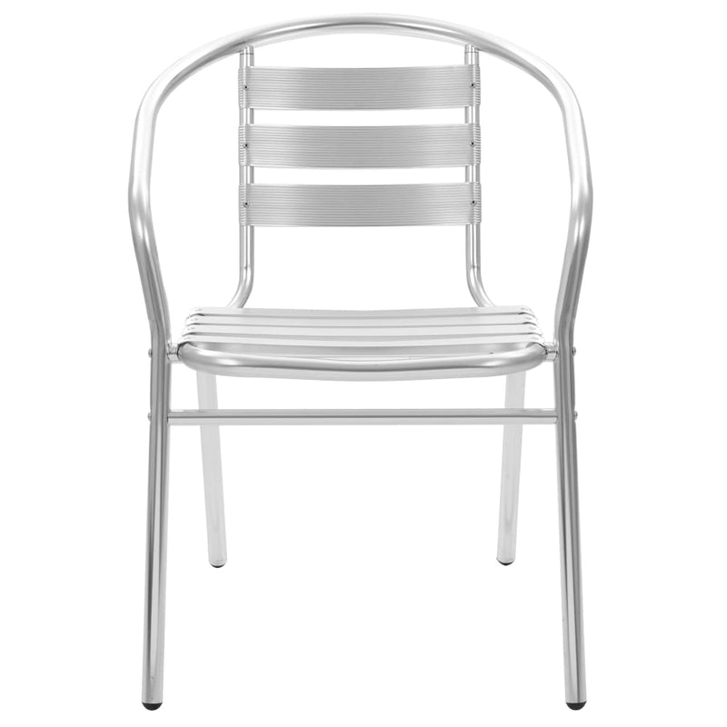 vidaXL 5 Piece Outdoor Dining Set Aluminium Silver