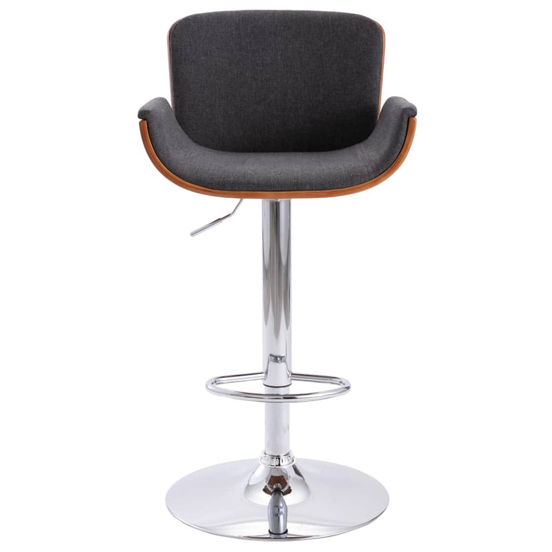 vidaXL Bar Stool Grey Fabric