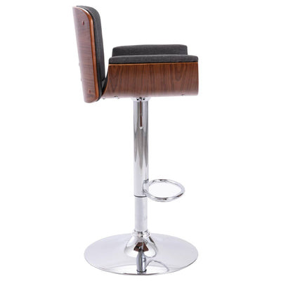 vidaXL Bar Stool Grey Fabric