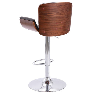 vidaXL Bar Stool Grey Fabric