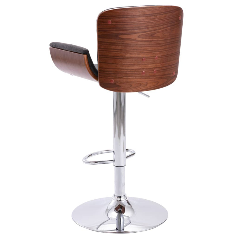 vidaXL Bar Stool Grey Fabric