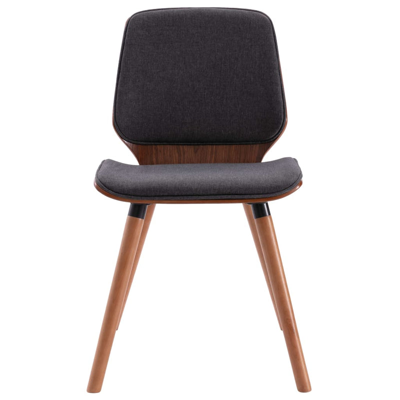vidaXL Dining Chairs 2 pcs Grey Fabric