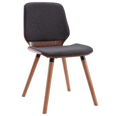 vidaXL Dining Chairs 2 pcs Grey Fabric