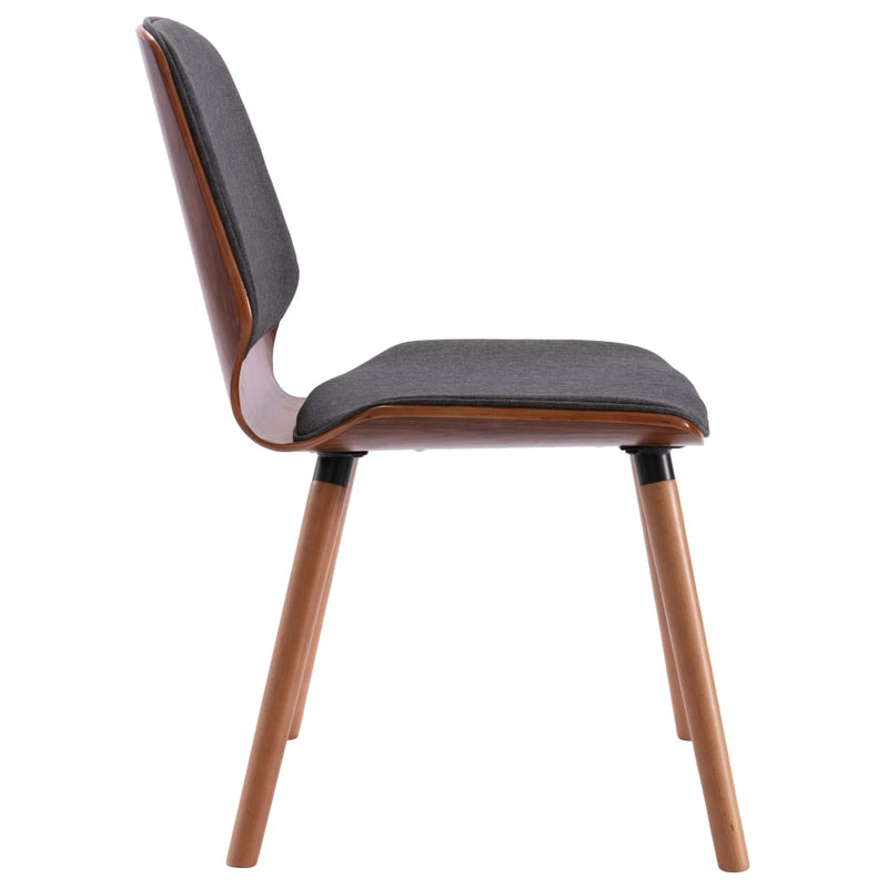 vidaXL Dining Chairs 2 pcs Grey Fabric