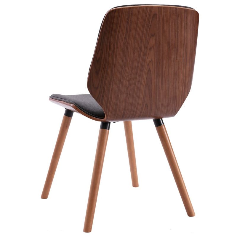 vidaXL Dining Chairs 2 pcs Grey Fabric