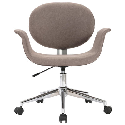 vidaXL Swivel Dining Chair Taupe Fabric