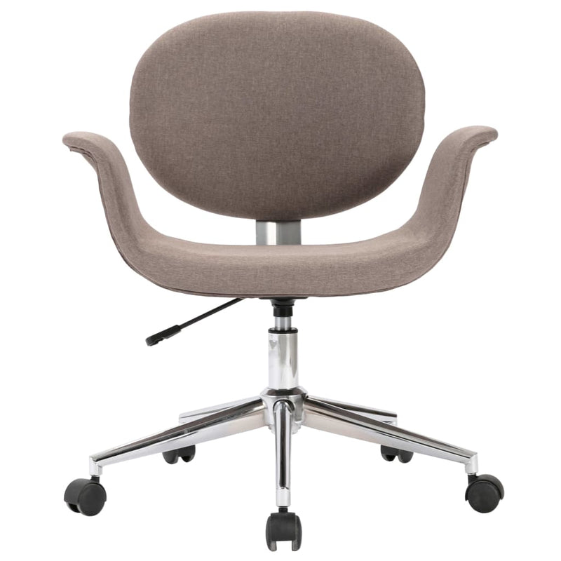 vidaXL Swivel Dining Chair Taupe Fabric