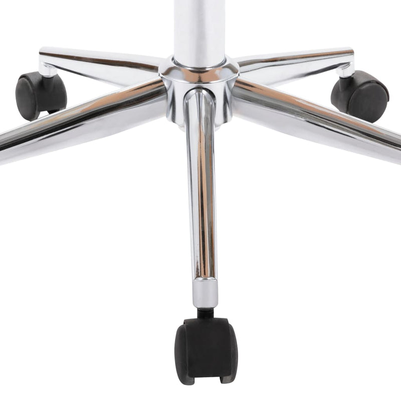 vidaXL Swivel Dining Chair Cream Bent Wood and Faux Leather