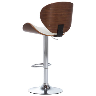 vidaXL Bar Stool White Faux Leather