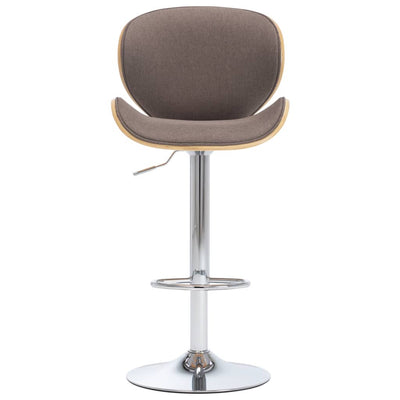 vidaXL Bar Stool Taupe Fabric